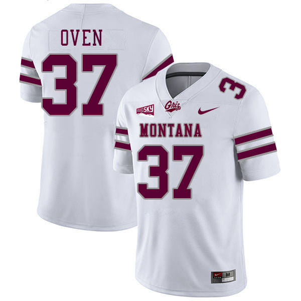 Clay Oven Montana Jersey,University Of Montana Grizzlies #37 Clay Oven Jersey Stitched-White